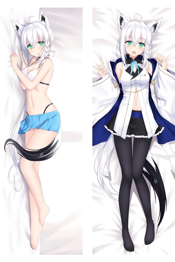 Virtual YouTuber Shirakami Fubuki Anime Dakimakura Pillow Cover