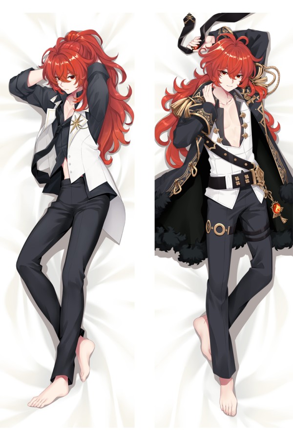 Genshin Impact Diluc Anime Dakimakura Body Pillow Cover