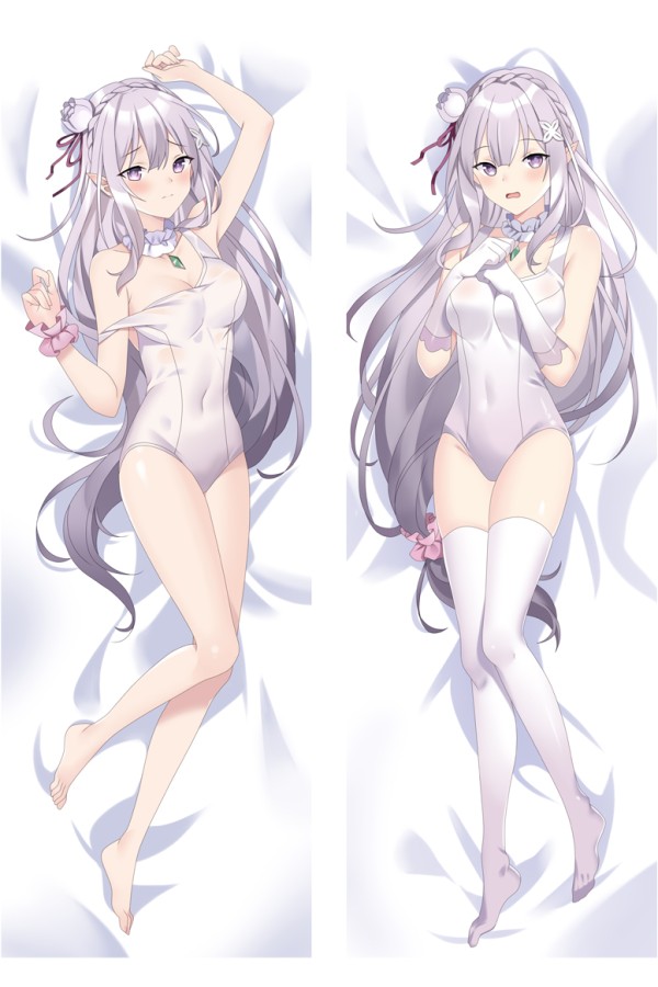 Re:Zero − Starting Life in Another World Emilia Anime Dakimakura Body Pillow Cover