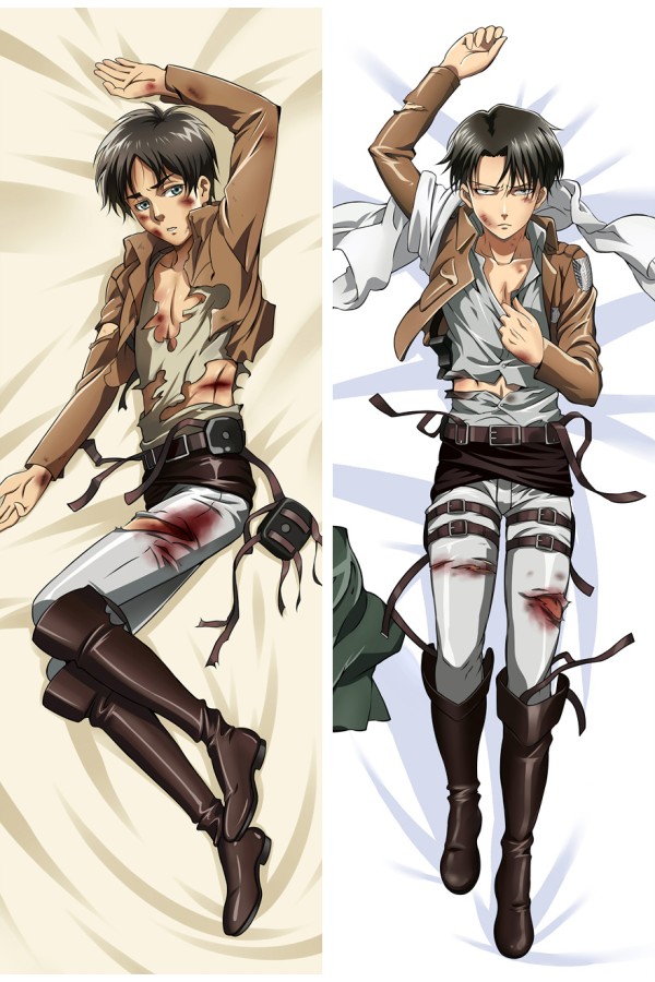 Attack on Titan Eren Yeager Levi Ackerman Anime Dakimakura Pillow Case