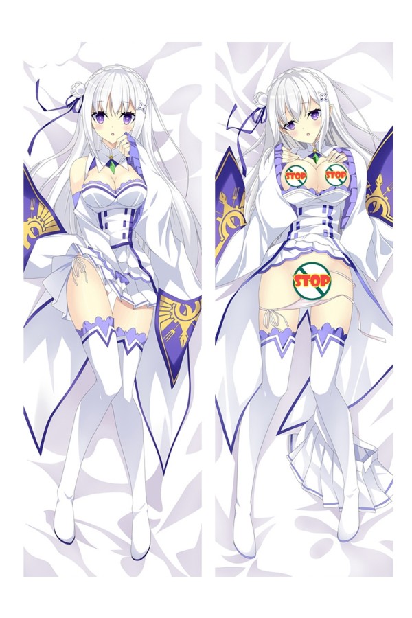 Re:Zero − Starting Life in Another World Emilia Anime Dakimakura Pillow Cover