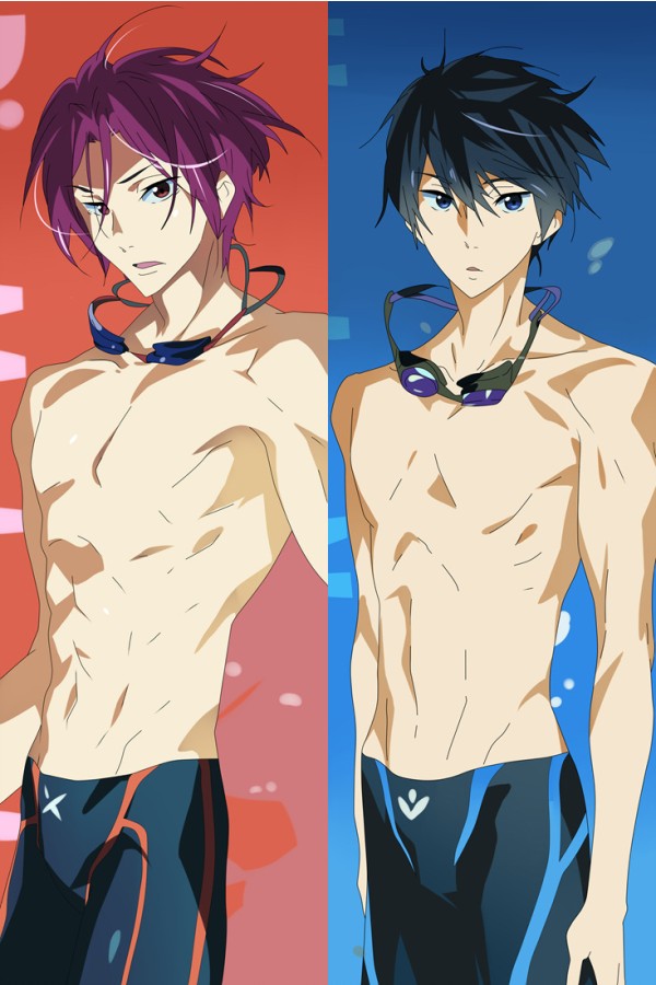 Free! Rin Matsuoka Haruka Nanase Anime Dakimakura Pillow Cover