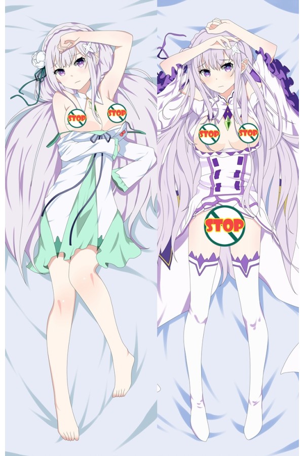 Re:Zero − Starting Life in Another World Emilia Anime Dakimakura Pillow Cover