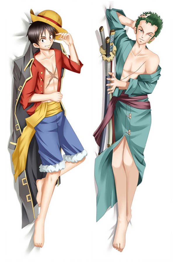 One Piece Monkey D. Luffy & Roronoa Zoro Anime Dakimakura Pillow Cover