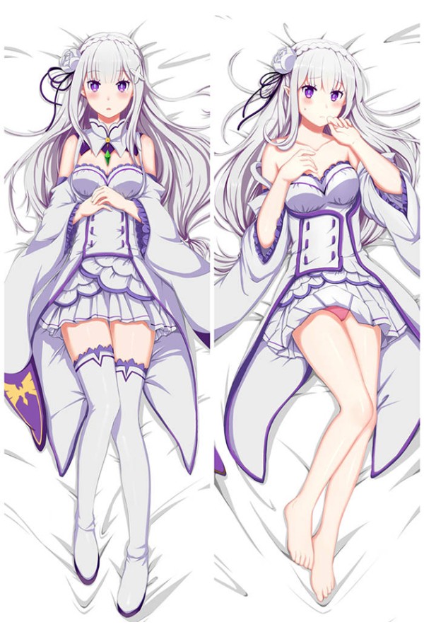 Re:Zero Emilia Anime Dakimakura Body Pillow Cover