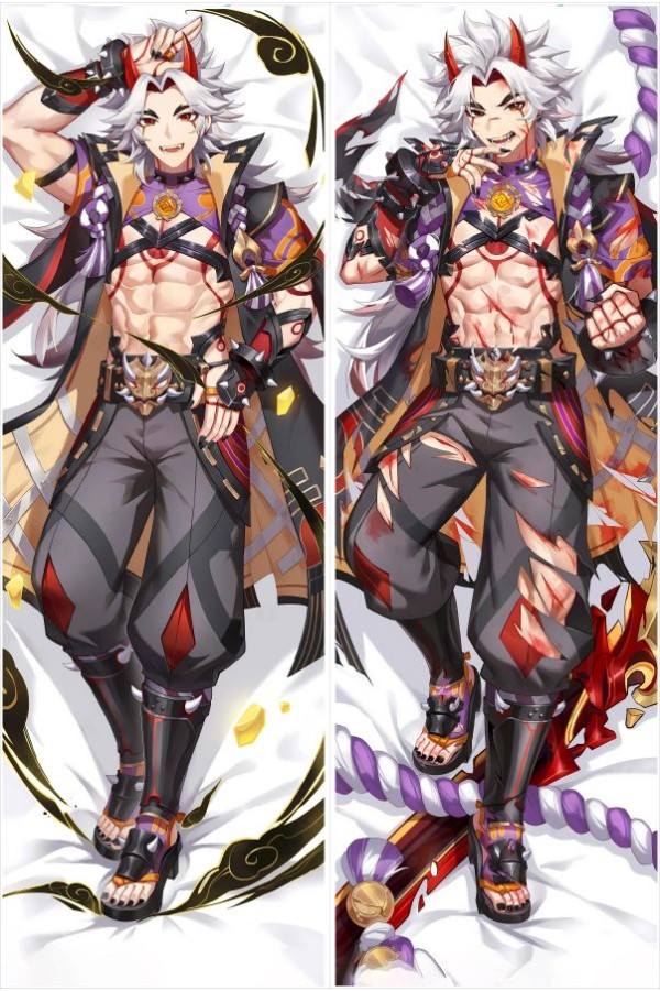 Genshin Impact Arataki Itto Anime Dakimakura Body Pillow Cover