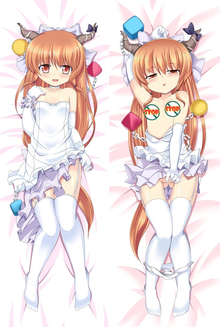 Touhou Project Ibuki Suika Anime Game Dakimakura Pillow Case Cover