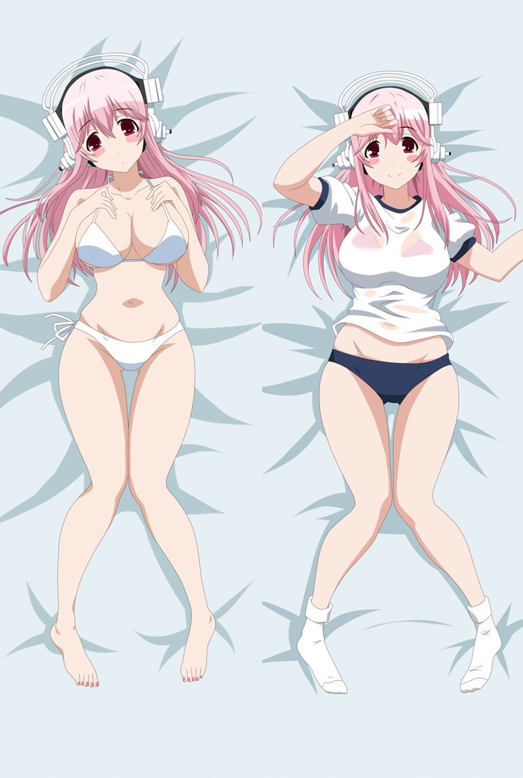 Super Sonico Anime Game Dakimakura Pillow Case Cover