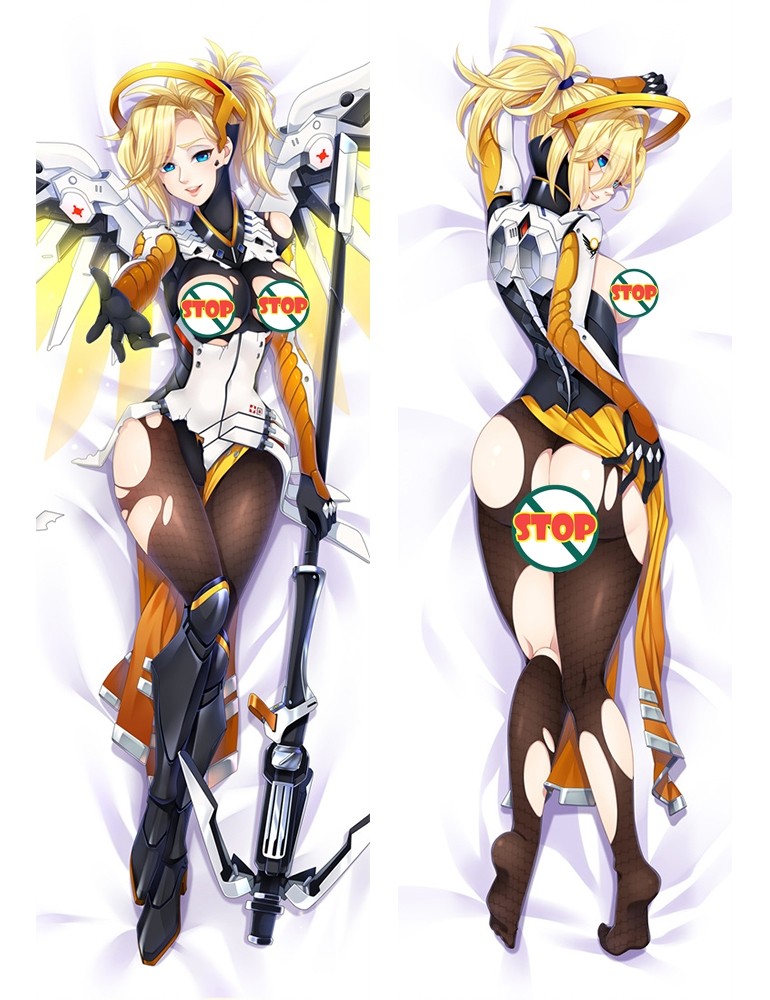 Overwatch OW Mercy Anime Dakimakura Pillow Cover