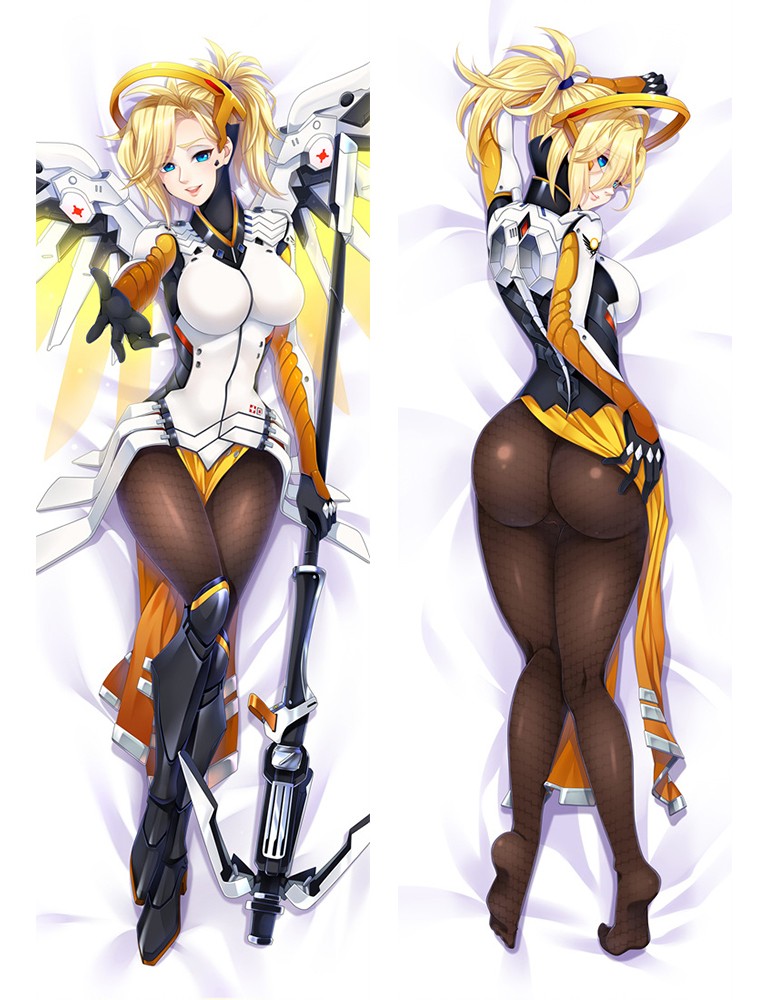 Overwatch OW Mercy Anime Dakimakura Pillow Cover