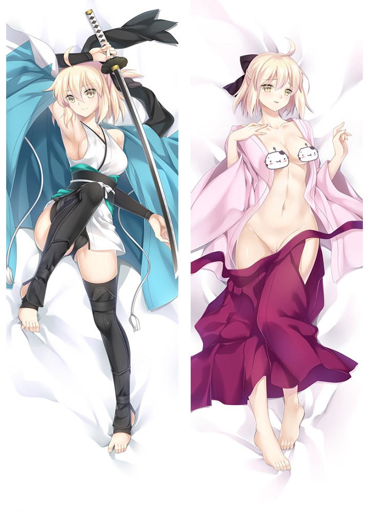 Fate/Grand Order Okita Sōji Saber Anime Dakimakura Pillow Cover