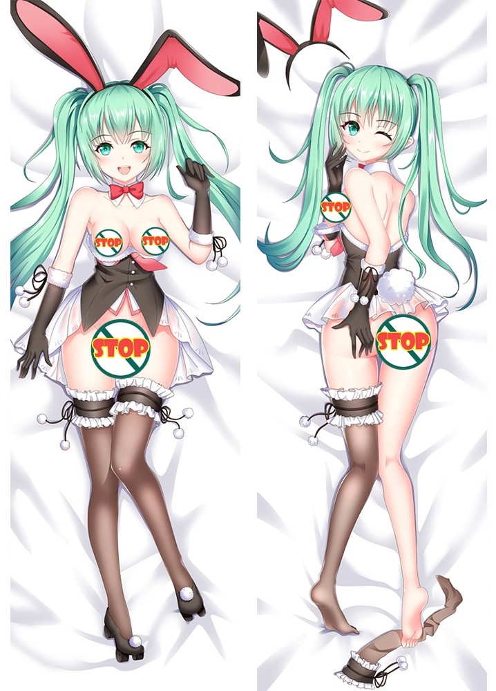 Hatsune Miku Bunny Anime Dakimakura Pillow Case 