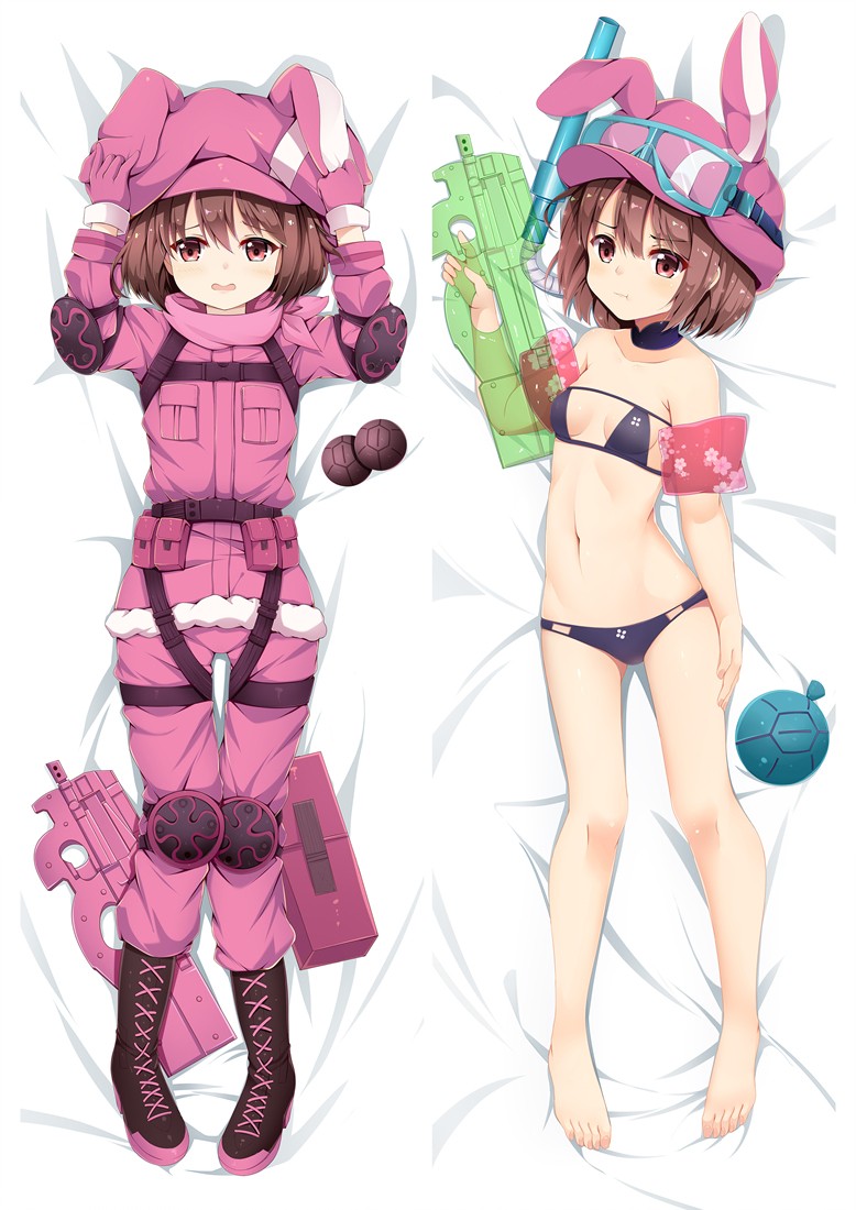 Sword Art Online Alternative Gun Gale Online Kohiruimaki Karen Anime Dakimakura Hugging Pillow Cover