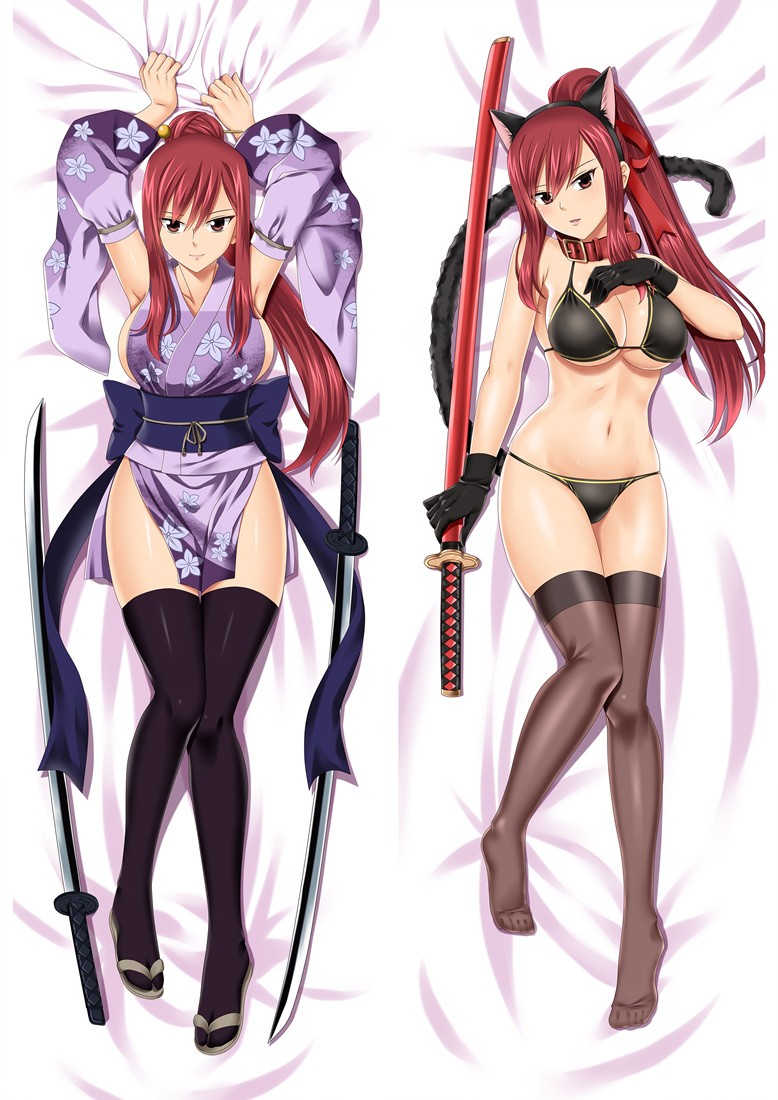 Fairy Tail Erza Scarlet Anime Dakimakura Pillow Cover