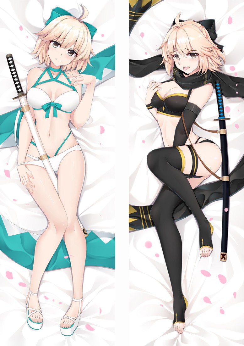 Fate/Grand Order Swimsuit Okita Sōji Anime Dakimakura Pillow Cover