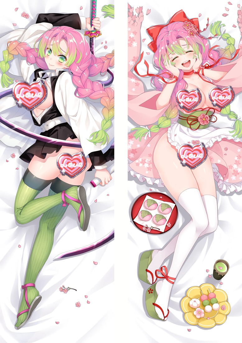 Demon Slayer: Kimetsu no Yaiba Kanroji Mitsuri Anime Dakimakura Pillow Cover