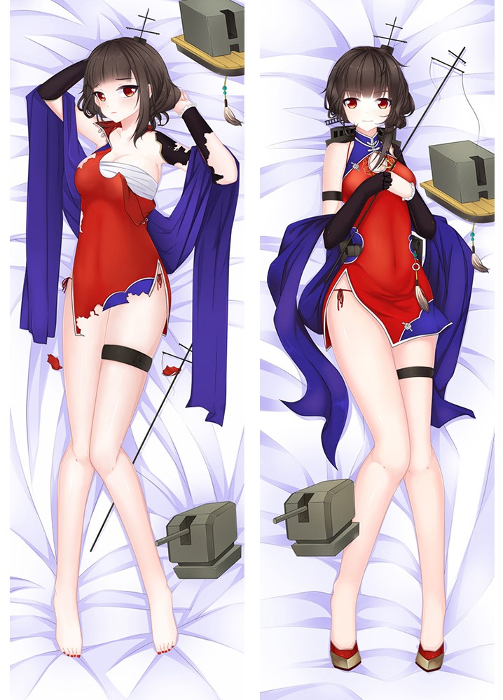 Warship Girls Chinese cruiser Yi Xian Anime Dakimakura Pillow Cover