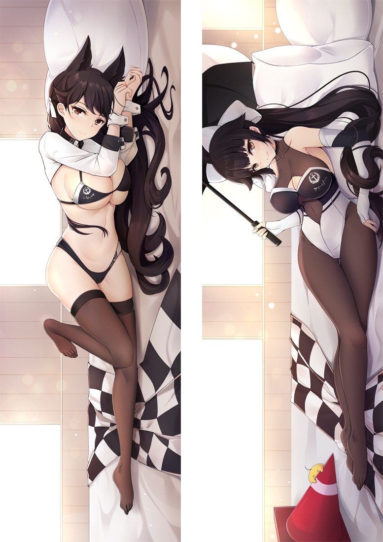 Azur Lane Takao&Atago Racing Suits Anime Dakimakura Pillow Cover