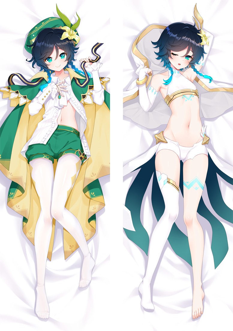 Genshin Impact Venti Anime Dakimakura Body Pillow Cover