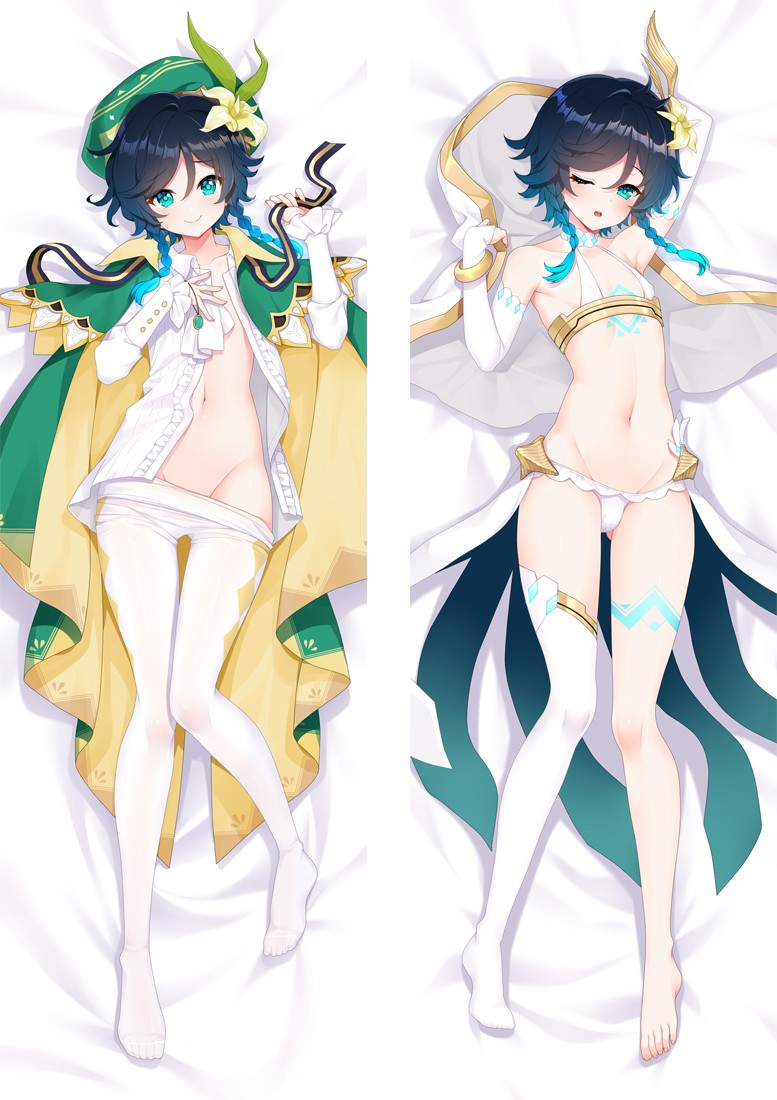 Genshin Impact Venti Anime Dakimakura Body Pillow Cover