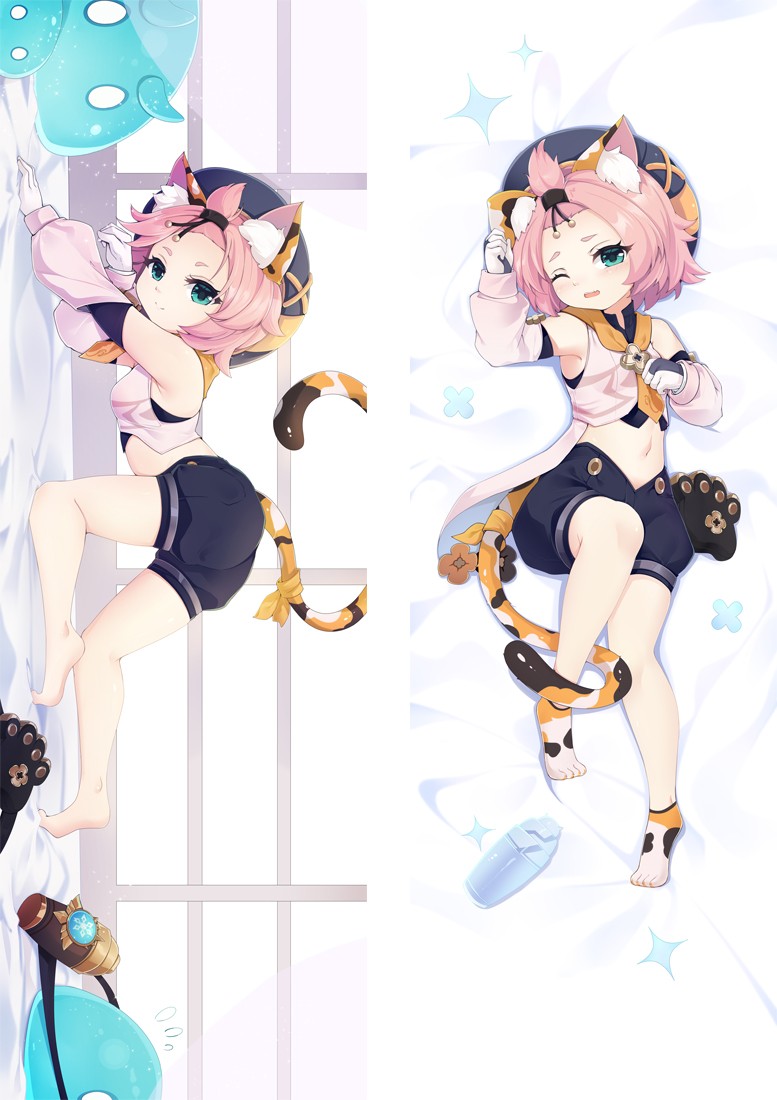 Genshin Impact Diona Anime Dakimakura Body Pillow Cover