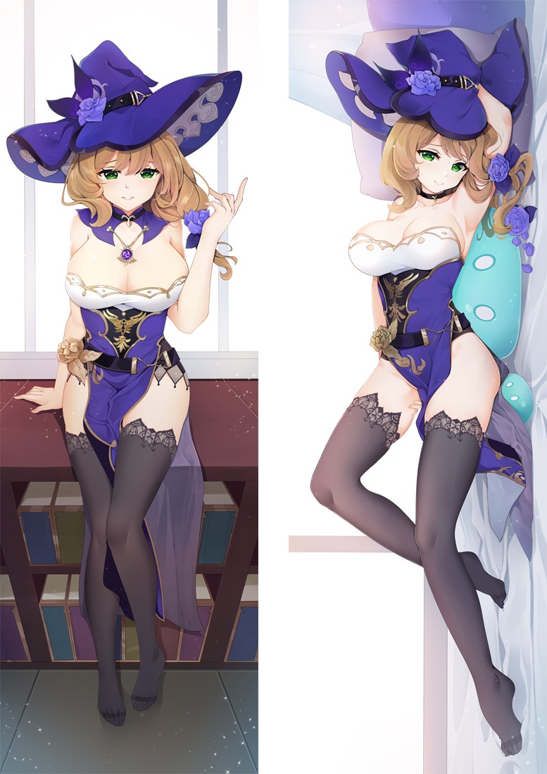 Genshin Impact Lisa Anime Dakimakura Body Pillow Cover