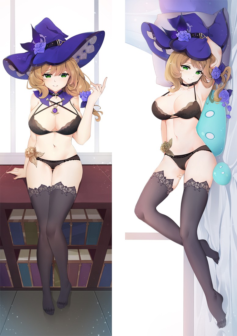 Genshin Impact Lisa Anime Dakimakura Body Pillow Cover