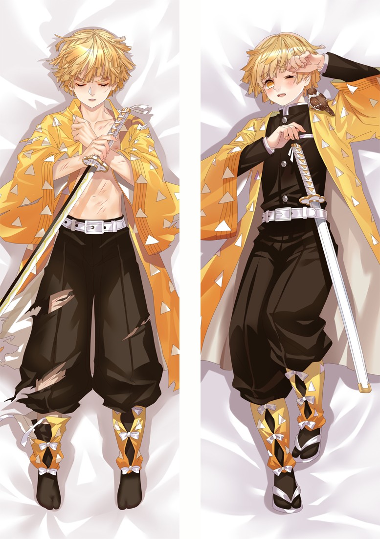 Demon Slayer: Kimetsu no Yaiba Agatsuma Zenitsu Anime Dakimakura Pillow Cover