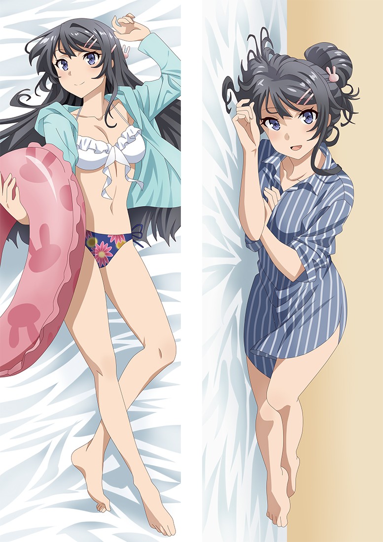 Rascal Does Not Dream of Bunny Girl Senpai Sakurajima Mai Anime Dakimakura Pillow Cover
