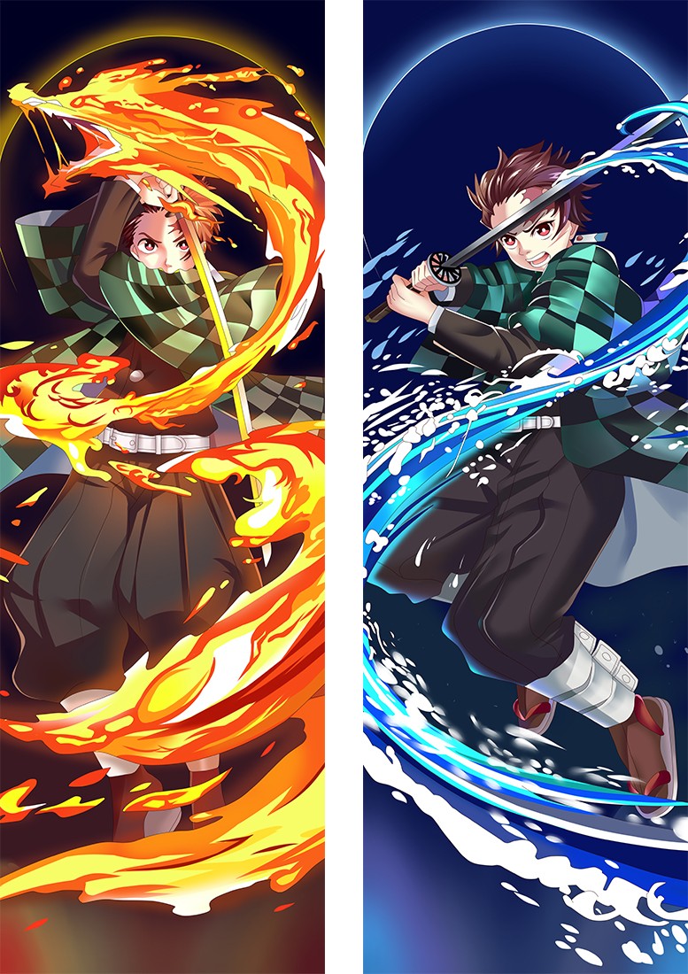 Demon Slayer: Kimetsu no Yaiba Kamado Tanjirou Anime Dakimakura Pillow Cover