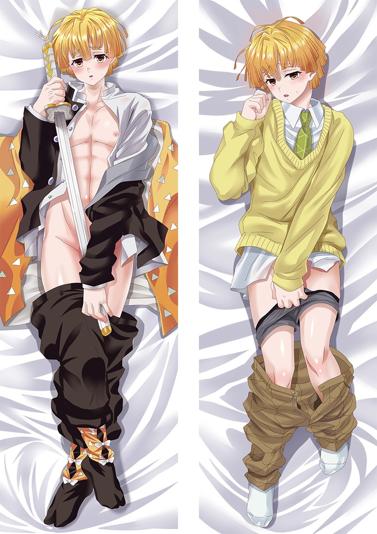 Demon Slayer: Kimetsu no Yaiba Agatsuma Zenitsu Anime Dakimakura Pillow Cover