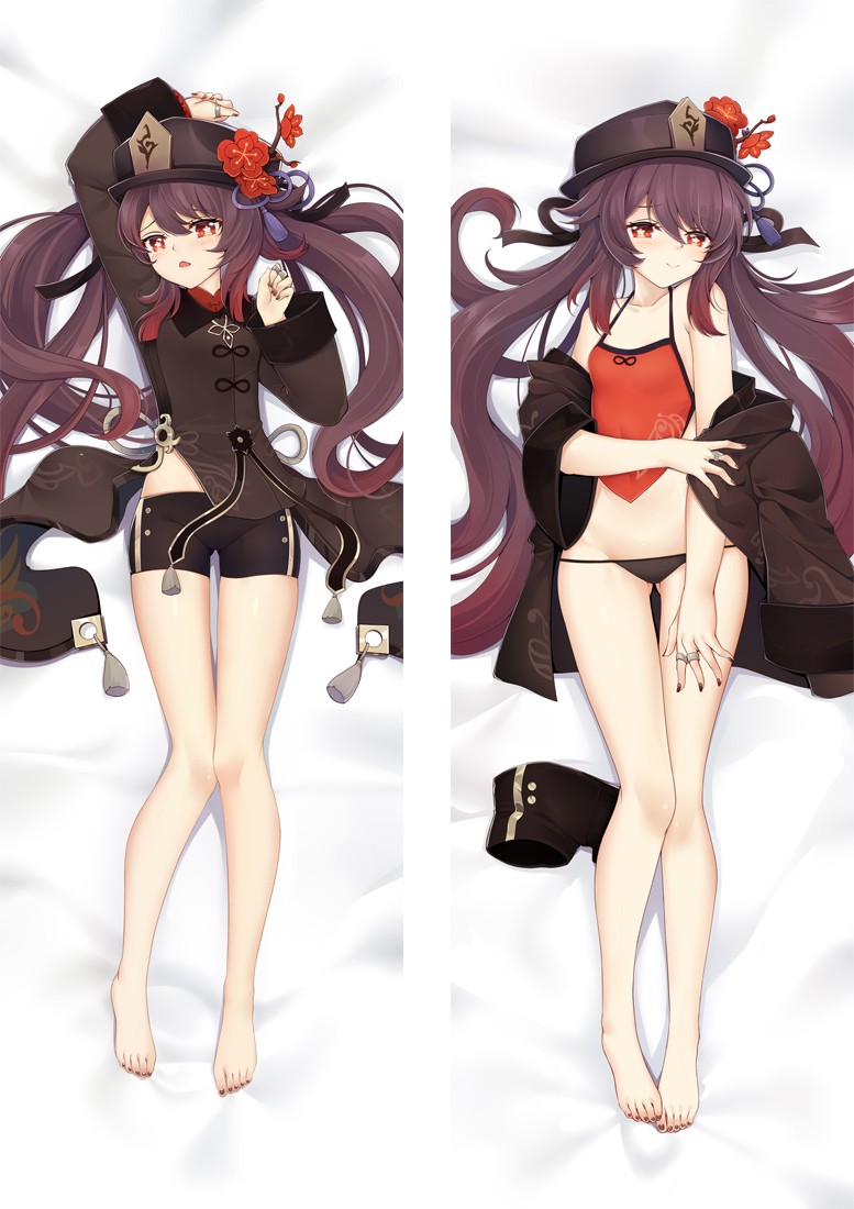 Genshin Impact Hu Tao Anime Dakimakura Body Pillow Cover