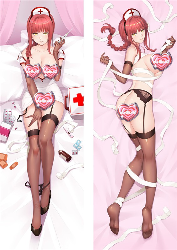 Chainsaw Man Makima Nurse Uniform Anime Dakimakura Body Pillow Cover