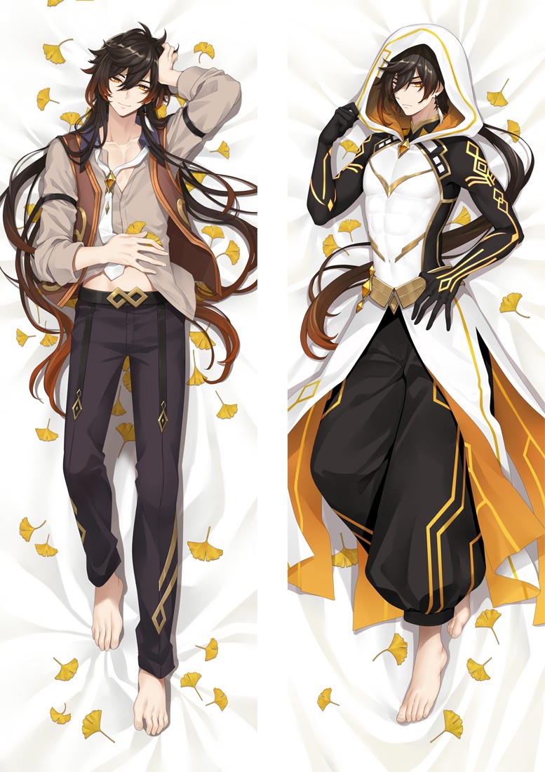 Genshin Impact ZhongLi Anime Dakimakura Body Pillow Cover