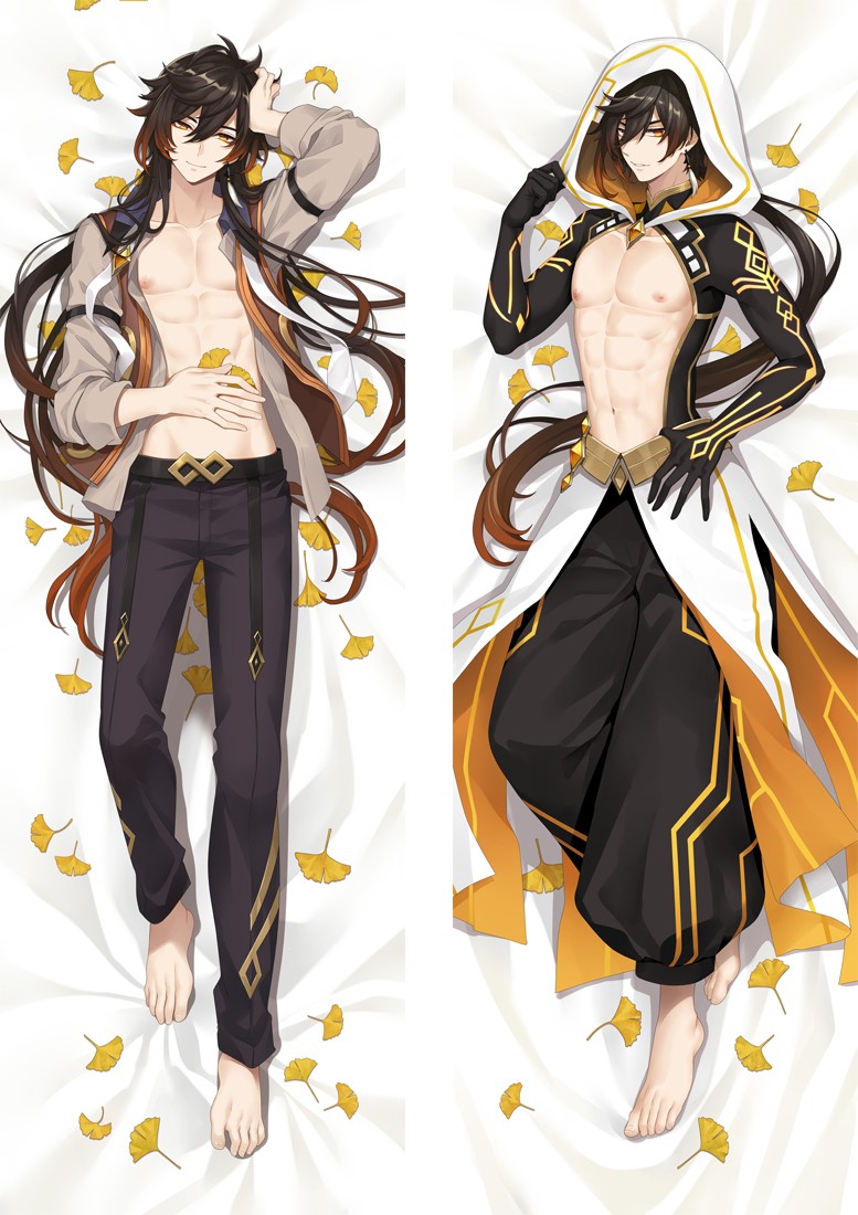 Genshin Impact Zhongli Anime Dakimakura Body Pillow Cover