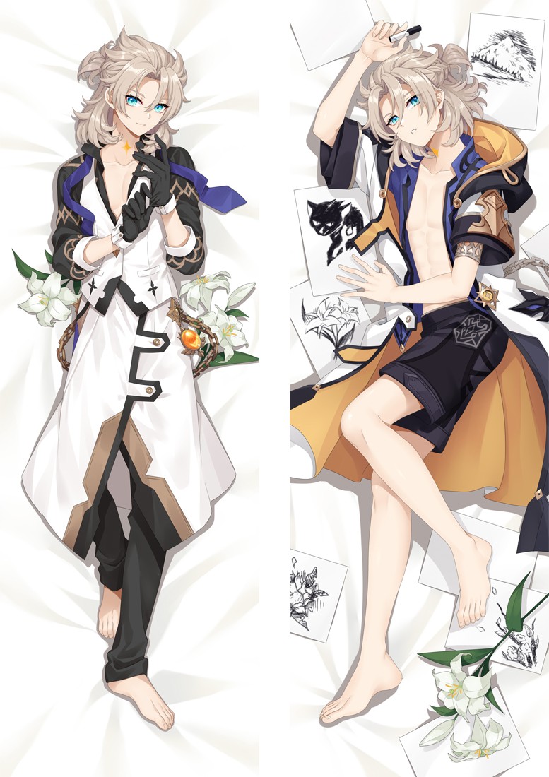 Genshin Impact ALBEDO Anime Dakimakura Body Pillow Cover