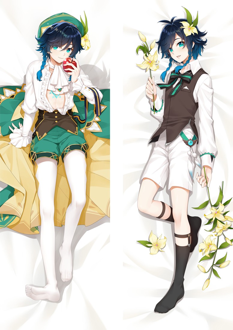 Genshin Impact Venti Anime Dakimakura Body Pillow Cover