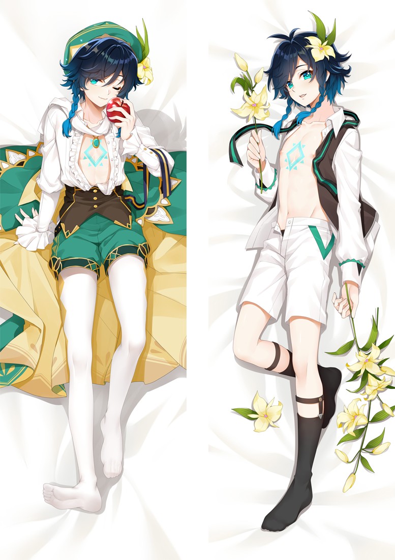 Genshin Impact Venti Anime Dakimakura Body Pillow Cover