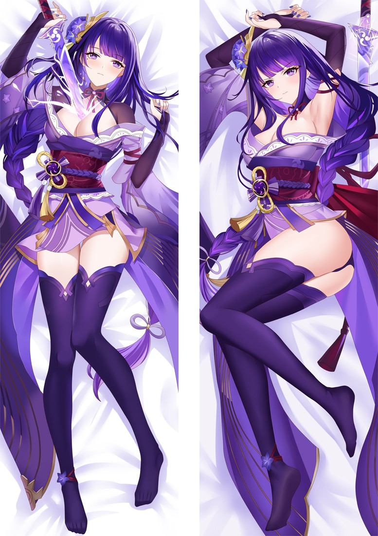 Genshin Impact Raiden Shogun Baal Anime Dakimakura Body Pillow Cover