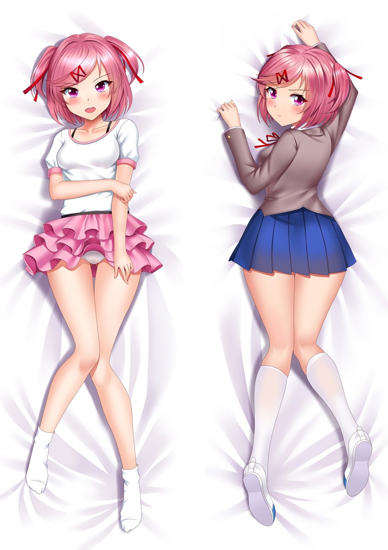 Doki Doki Literature Club! Natsuki Anime Dakimakura Body Pillow Cover