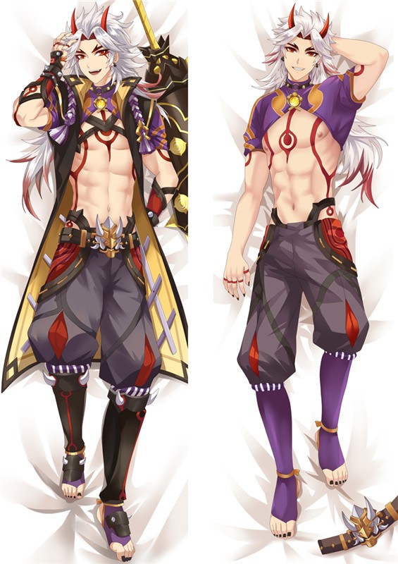 Genshin Impact Arataki Itto Anime Dakimakura Body Pillow Cover