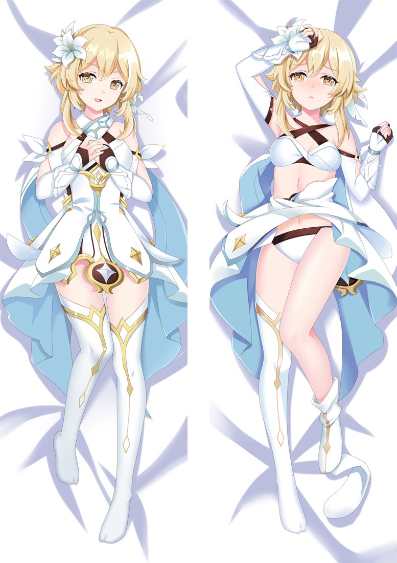 Genshin Impact Lumine Anime Dakimakura Body Pillow Cover