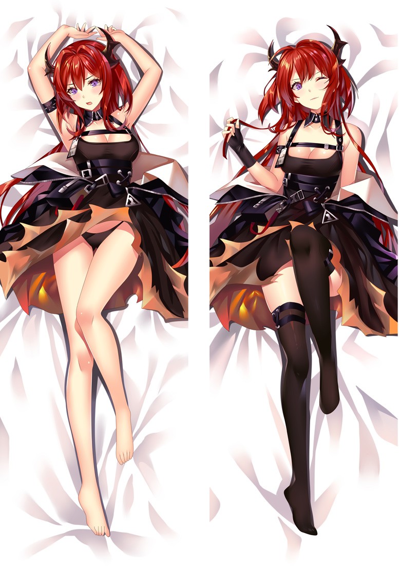 Arknights Surtr Anime Dakimakura Body Pillow Cover H4130-A