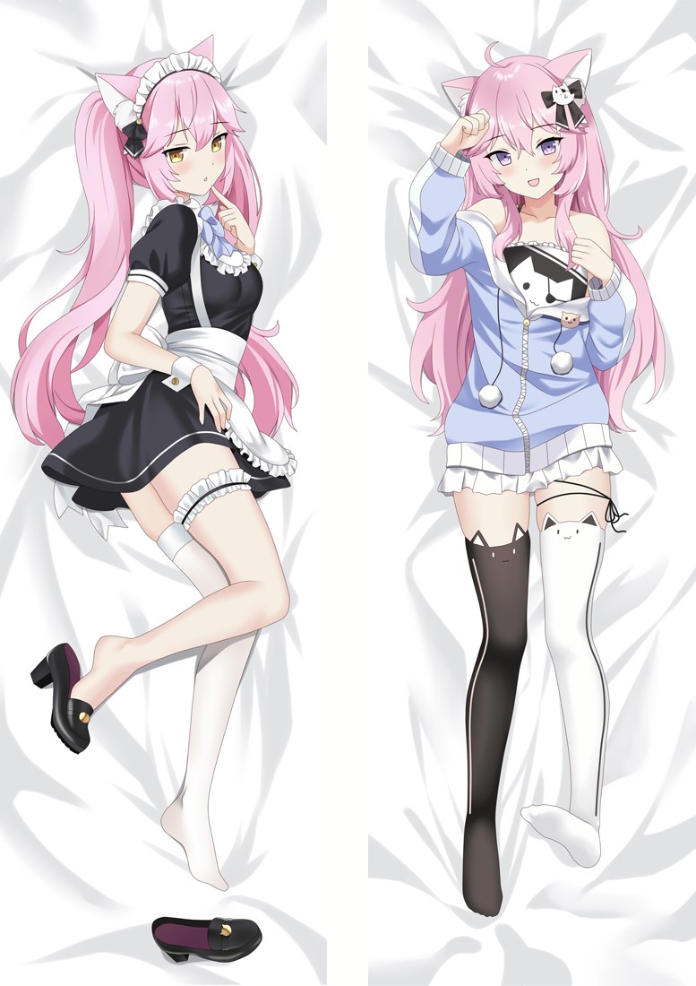 Virtual Youtuber Nyanners Anime Dakimakura Body Pillow Cover