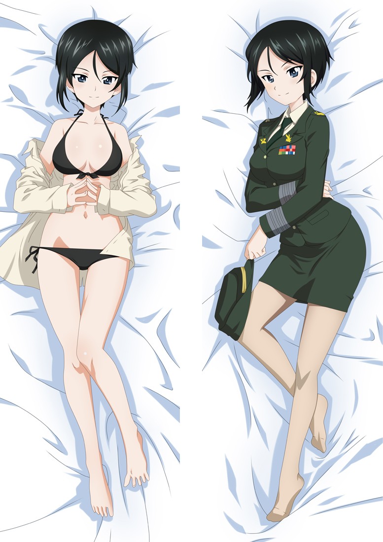 Girls und Panzer Rumi Anime Dakimakura Body Pillow Cover
