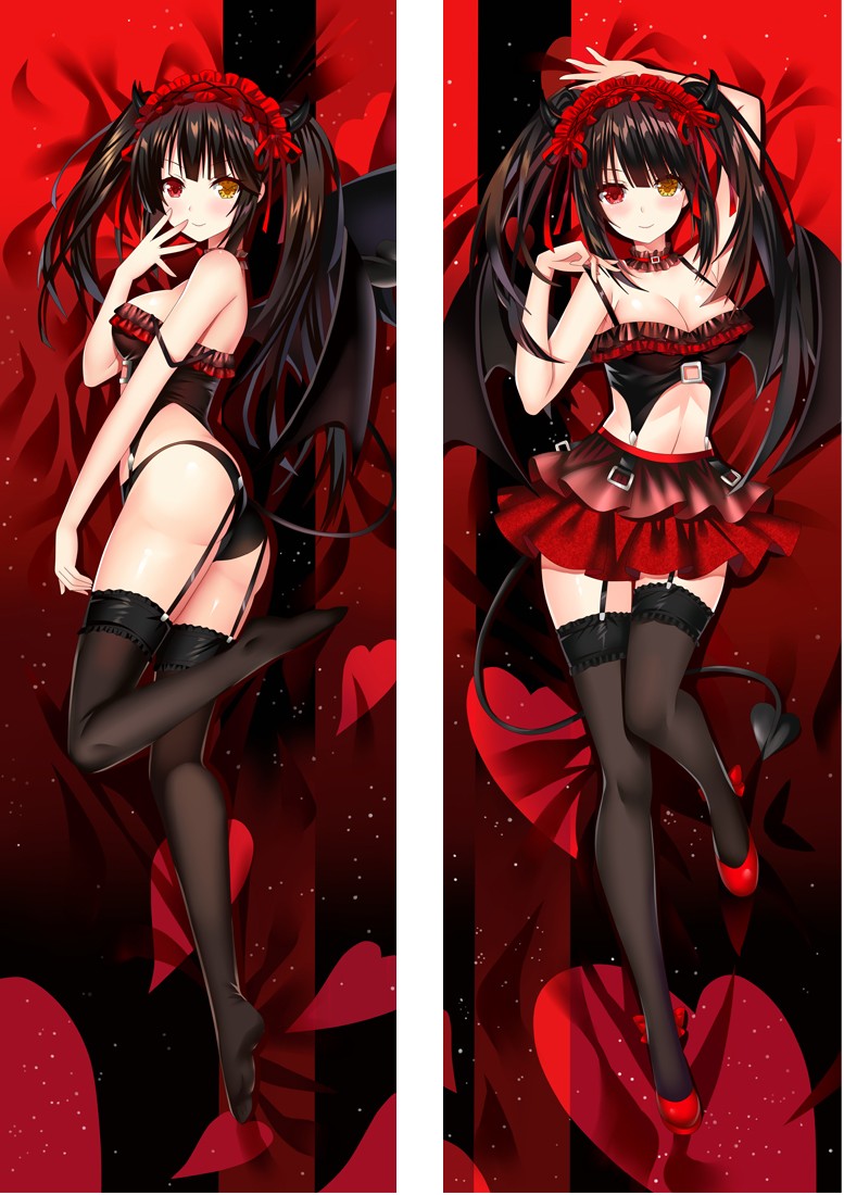 Date A Live Tokisaki Kurumi Nightmare Anime Dakimakura Body Pillow Cover