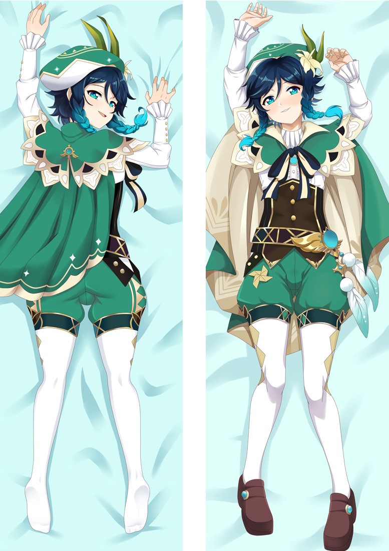Genshin Impact Venti Anime Dakimakura Body Pillow Cover