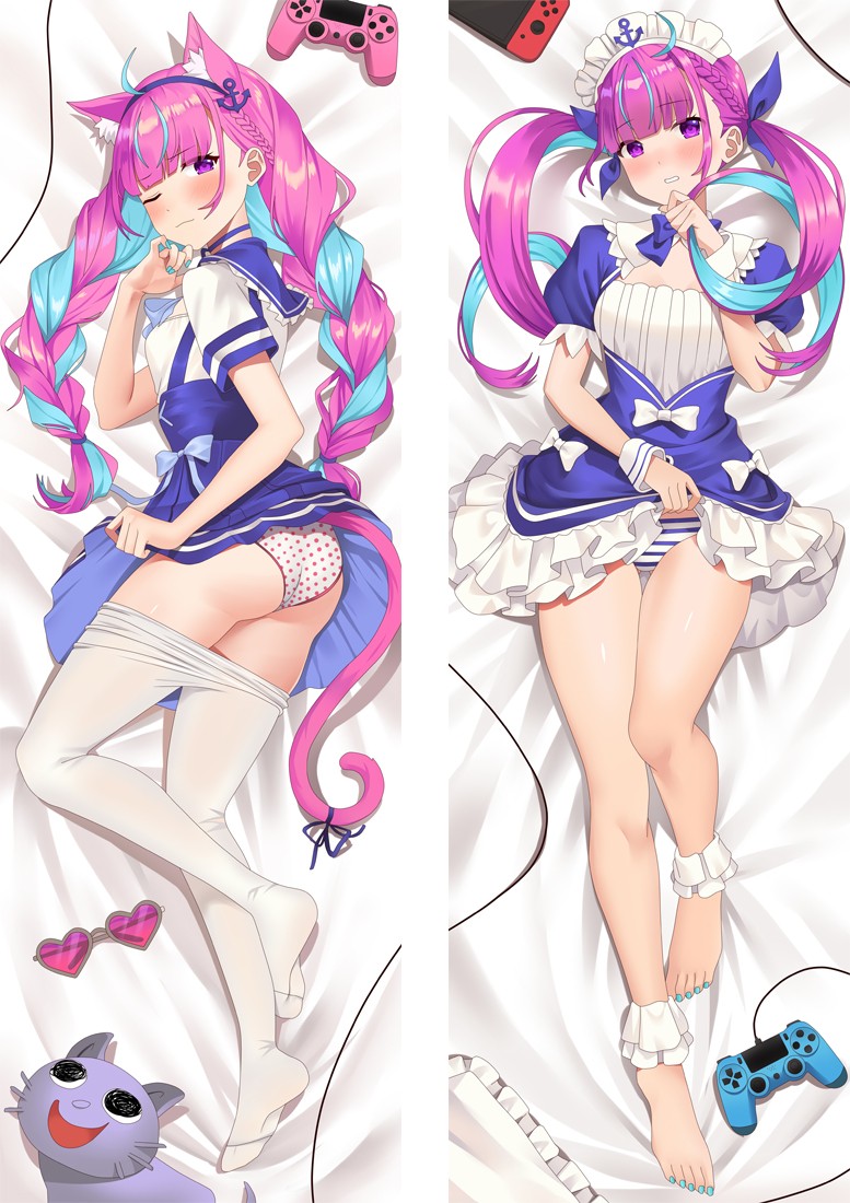 Virtual Youtuber Minato Aqua Anime Dakimakura Body Pillow Cover