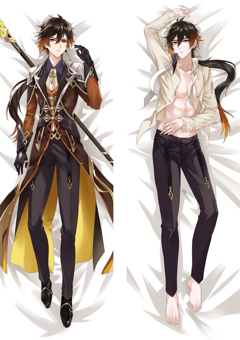Genshin Impact Zhongli Anime Dakimakura Body Pillow Cover