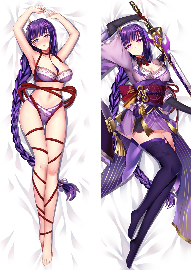 Genshin Impact Raiden Shogun Baal Anime Dakimakura Body Pillow Cover